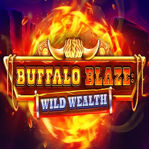 Buffalo Blaze Wild Wealth logo – Slots by OctoPlay at Kingmaker Casino