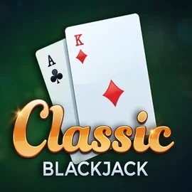 Classic Blackjack logo by Red Tiger Gaming at Kingmaker Casino