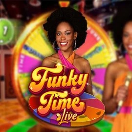Funky Time slot logo by Evolution at Kingmaker Casino