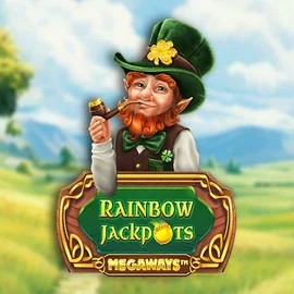 Rainbow Jackpots Megaways online game logo by Red Tiger Gaming on kingmaker-kazino.com
