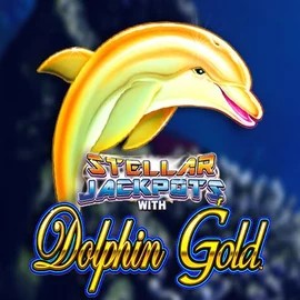 Dolphin Gold with Stellar Jackpots logo – Jackpots by Lightning Box Game at Kingmaker Casino