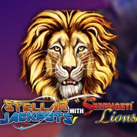 Stellar Jackpots with Serengeti Lions logo – Jackpots by Lightning Box Game at Kingmaker Casino
